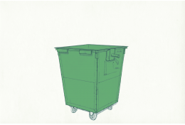 Контейнер металлический 0,5 м3 на колесах